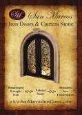 San Marcos Iron Doors & Cantera Stone